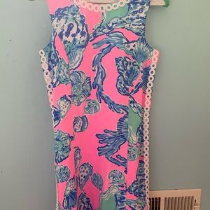 Lilly Pulitzer Girls Pink/Blue Coral dress